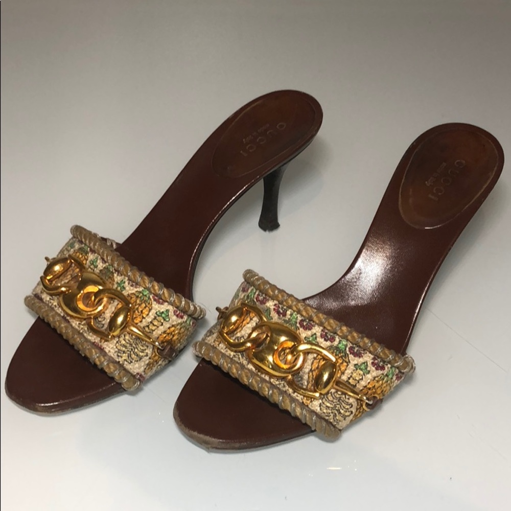 Authentic Gucci Mid Heel Sandals